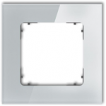 Karlik Elektrotechnik 15-28-IRSK-1 ICON Universalus viengubas kvadratinis rėmas - stiklo efektas (rėmas: pilkas dugnas: grafito matinis) 15-28-IRSK-1