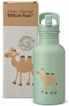 CARL OSCAR Nerūdijančio plieno sandarus vandens butelis, Žalias-camel, 500 ml