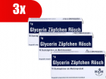 Bano Healthcare 3 VNT. R&Ouml;SCH glicerino žvakutės, 1 g, 10 žvakučių