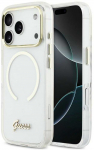 &bdquo;Guess IML Script Metal MagSafe&ldquo; dėklas, skirtas &bdquo;iPhone 17 Pro&ldquo; &ndash; skaidrus