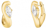 Rosefield Gold-plated earrings with crystals Wave JEMWG-J1299