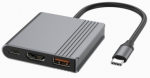 Dokstacija Gembird USB-C 3-in-1multi port (USBport + HDMI + USB-C video) PD 90W