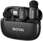 BOYA mini-14 wireless 2.4GHz USB-C microphones - juodos spalvos
