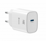Swissten Edge Travel Charger USB-C GaN 20W Baltas