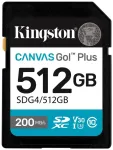 Atminties kortelė Kingston Technology Kingston Canvas Go Plus SD kortelė 512 GB SDXC Gen4 200 MB/s UHS-I V30