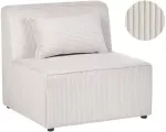 Sofa Beliani 1 vietos sofos modulis LEMVIG smėlio spalvos velvetas