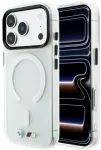 Dėklas BMW M IML Frosted Metal Logo Trims MagSafe do iPhone 18 Pro Max / 17 Pro Max permatomas