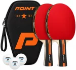Rinkinys do tenisa stołowego Point 1-Star 2 rakiety+3 piłki+pokrowiec KAT00922