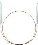 Addi Ad1057100-4.50 aliumininis sidabro aukso spalvos apskritas mezgimo virbalas 100 cm x 4.50 mm