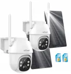 Aeotec Iegeek Ip i&scaron;manioji pasukama saulės kamera su Sim kortele 4g Lte Gsm 3mpx 4xzoom 2vnt