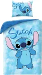 Halantex Lilo ir Stitch Disney vaiki&scaron;kas patalynės komplektas - 140 x 200 cm + pagalvės užvalkalas 70 x 90 cm - 100% medvilnė - reversible patalynės užvalkalas su užtrauktuku
