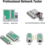 Covvy 12 in 1 cat5 cat6 kabelių testerio priežiūros įrankių rinkinys rj45 kabelių užspaudėjas, 8p8c rj45 ki&scaron;tukas, kabelių testeris, atsuktuvas, laidų nuėmimo įrankių rinkinys