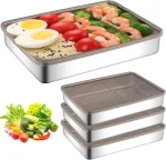 3 dalių &scaron;viežio maisto laikymo dėžutė, sudedama, &scaron;alto maisto laikymo konteineriai su dangčiu, sūrio dėžutė su dangčiu, auk&scaron;tos kokybės &scaron;altų užkandžių dėžutės de&scaron;ros griežinėliams, sūrio riekelėms