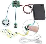 Wayintop mp3 garso lusto modulis, įra&scaron;omas programuojamas muzikos garso modulis 8 mb, atsisiunčiamas per usb, įkraunamas su aa baterijų dėžute ir micro usb laidu "pasidaryk pats" dovanai