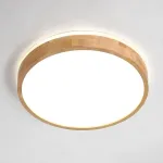 Yyutluo led lubinis &scaron;viestuvas su medžio apdaila, 360&deg; spinduliuojanti apvali natūrali medinė lempa, 4500 k natūrali balta &scaron;viesa, 18 w 1600 lm, svetainei, virtuvei, valgomajam, prie&scaron;kambariui, namams, biurui, vaikų kambariui, darbo kambariui