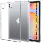 Easybee dėklas, suderinamas su Ipad Pro (m4) 13 colių, itin plonas silikoninis smūgiams atsparus galinis dangtelis, hd skaidrus tpu plan&scaron;etinio kompiuterio apsauginis dėklas, skirtas Ipad Pro 13 colių - skaidrus