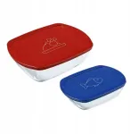 Pyrex Cook & Store 2 vnt. kar&scaron;čiui atsparių indų rinkinys, 1,2 L + 2,5 L