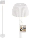 Sompex Briloner Riffle Led belaidis grindų &scaron;viestuvas Ip44 su jutikliniu valdymu, 19 x 124 cm, reguliuojamas ry&scaron;kumas, atminties funkcija, keičiama baterija, grindų &scaron;viestuvas su baterija, skaitymo lempa, svetainės lempa, Vokietijos dizaino apdovanoj ...