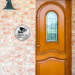 Vaizdo stebėjimo ženklas, 6 vnt., 10 x 10 cm, privati nuosavybė, lipnus, įspėjamasis ženklas apie vaizdo kameras, mažas aliuminio ženklas montavimui ant įvairių pavir&scaron;ių, pvz., durų