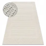 Kilimas Jersey kilpinis, plok&scaron;čiaaustas, virvelinis boho kreminis 160x220 cm
