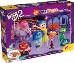 Lisciani Disney Everything Stands Head 2 dėlionė 60 dalių vaikams nuo 4 metų Maxi dvipusė dėlionė 35 x 25 cm Nugarėlė skirta spalvinimui Smagus ir kūrybingas žaidimas Inside Out 2