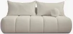 Mebel Elite Sofa-lova SARIA, miegamoji dalis 207 &times; 140 cm, kreminė