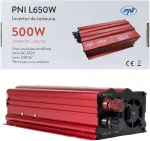Dėžutė su 20 vienetų PNI L650W įtampos keitiklių, dvigubas maitinimo &scaron;altinis 12V/24V, 230V i&scaron;ėjimas, 500W, modifikuota sinusinė banga, 5V 500mAh USB jungtis, su pridedamais maitinimo gnybtais ir cigarečių degiklio ki&scaron;tuku