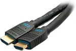 C2g 7.6m Performance Series itin lankstus aktyvus didelės spartos Hdmi&reg; kabelis - 4k 60hz, skirtas montuoti sienoje, Cmg (ft4) įvertintas, suderinamas su XBOX, Blu-ray, Dvd, Ps5, Smart Tv, garso juosta, monitoriais