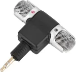 Ieron mini stereo kondensatorinis mikrofonas studijos transliavimui, paauksuotos 3.5 mm jungtys, skirtas pc, ne&scaron;iojamam kompiuteriui ir kameros įra&scaron;ymui