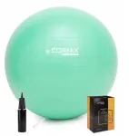 Gimnastikos, reabilitacinė treniruočių kamuolys 75cm+pompa, mėtų spalvos