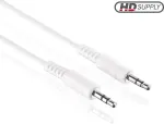 Hdsupply Ac011-020 audio stereo jungties kabelis 3.5 mm ki&scaron;tukas į 3.5 mm ki&scaron;tuką itin plonas dizainas 2.00 m baltas