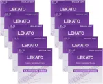 Lekato elektrinės gitaros stygos, nikeliuotos, &scaron;e&scaron;iakampė plieno &scaron;erdis su nano danga, 6 stygos, 10 vnt. pakuotė (regular Light 10-46)
