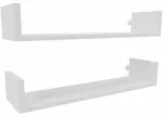 Pakabinamų lentynų komplektas Marand, 80x13,8 cm, 2 vnt., baltas