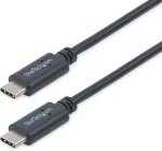 Startech.com 2m 6 pėdų usb c kabelis - m/m - usb 2.0 - usb-if sertifikuotas - usb-c įkrovimo kabelis - usb 2.0 type c kabelis, juodas