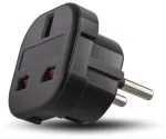 Ki&scaron;tukinis adapteris i&scaron; JK į ES AD75, 250 V, juodas