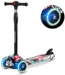 Rico Kids Trys ratuko motoroleris &bdquo;Ricokids Piko&ldquo; - juodas baltas ir raudonas ra&scaron;tas