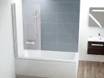 Vonios sienelė Ravak Chrome, CVS1 80 K, blizgi+stiklas Transparent