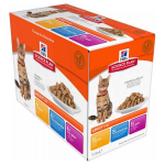 Hill's Cat Science Plan Feline Adult Multipack vi&scaron;tiena/Ocean žuvis/jautiena gulia&scaron;as katėms 12x85g