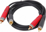 Kabelis Klotz RCA (Cinch) x2 - RCA (Cinch) x2 1m juoda