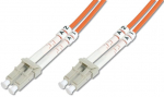 Assmann Electronic DIGITUS LWL patchcable LC/LC 50/125um 3m Multimode Duplex Halogenfrei bis 1Gbit su protokolu oranžinis OM2