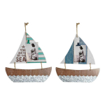 Kabantis dekoras DKD Home Decor Žvakių gamintojas Virvė Medžio MDF (2 pcs) (40 x 2 x 43 cm)
