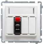 Kontakt-Simon Simon Basic Ki&scaron;tukinis lizdas su vienu garsiakalbiu, kurio apra&scaron;ymas baltas BMGL31.01 / 11 (WMUG- 01000x- 1011)