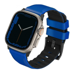 UNIQ apyrankė Linus Apple Watch Series1/2/3/4/5/6/7/8/9/SE/SE2/Ultra/Ultra 2 42/44/45/49mm Airosoft Silicone mėlynos spalvos