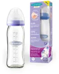 Lansinoh stiklinis maitinimo buteliukas su žinduku mOmma, 240 ml