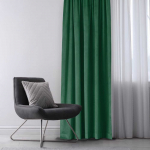 Užuolaidos i&scaron; aksomo 200 &times; 225 cm, tamsiai žalia