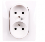 Legrand 764541 NILOE Lizdas double su/u compact 16 A 250V su langinės balta 764541