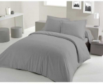 LOVELY HOME DUVET SET - 240x260 cm - 100% COTTON - LIGHT GRAY