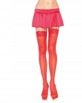 Leg Avenue Hosiery Leg Avenue Raudona Nylon Tights with Lace Top - One Size, Elegant Finish