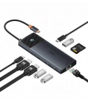 Jungčių stotelė Baseus Hub 10in1 USB-C &ndash; 2xHDMI, 3xUSB-A, USB-C, RJ45, SD/TF, PD