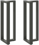 Baro stalo kojos, T formos, 2 vnt., antracito spalvos, 40x35x(110-111) cm, plienas